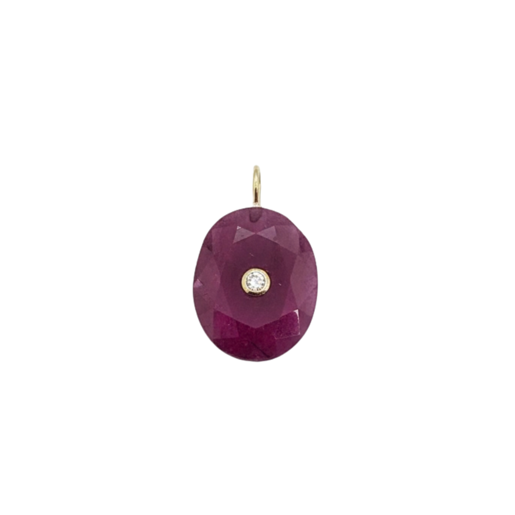 Ruby Round Charm