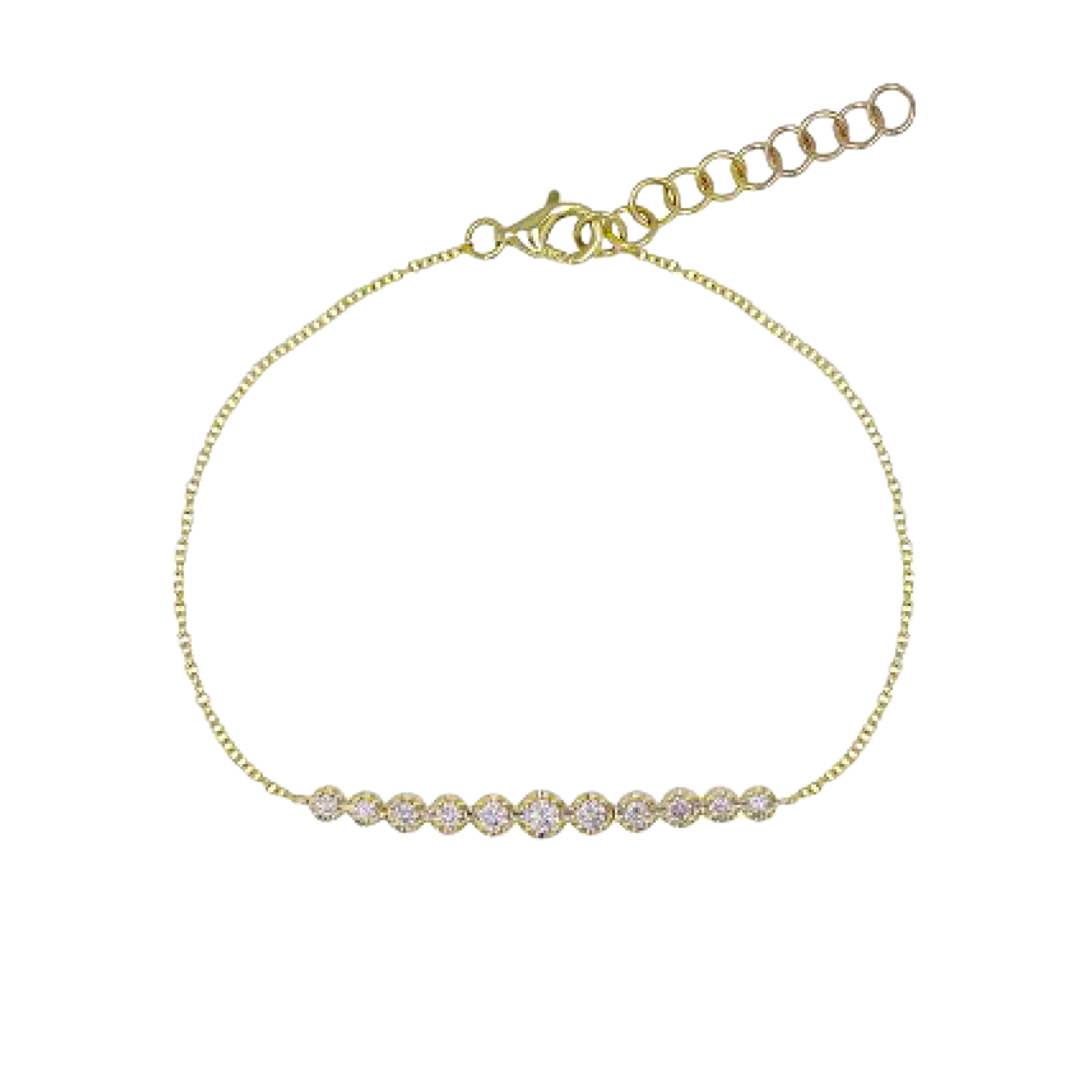 Bezel diamond bracelet