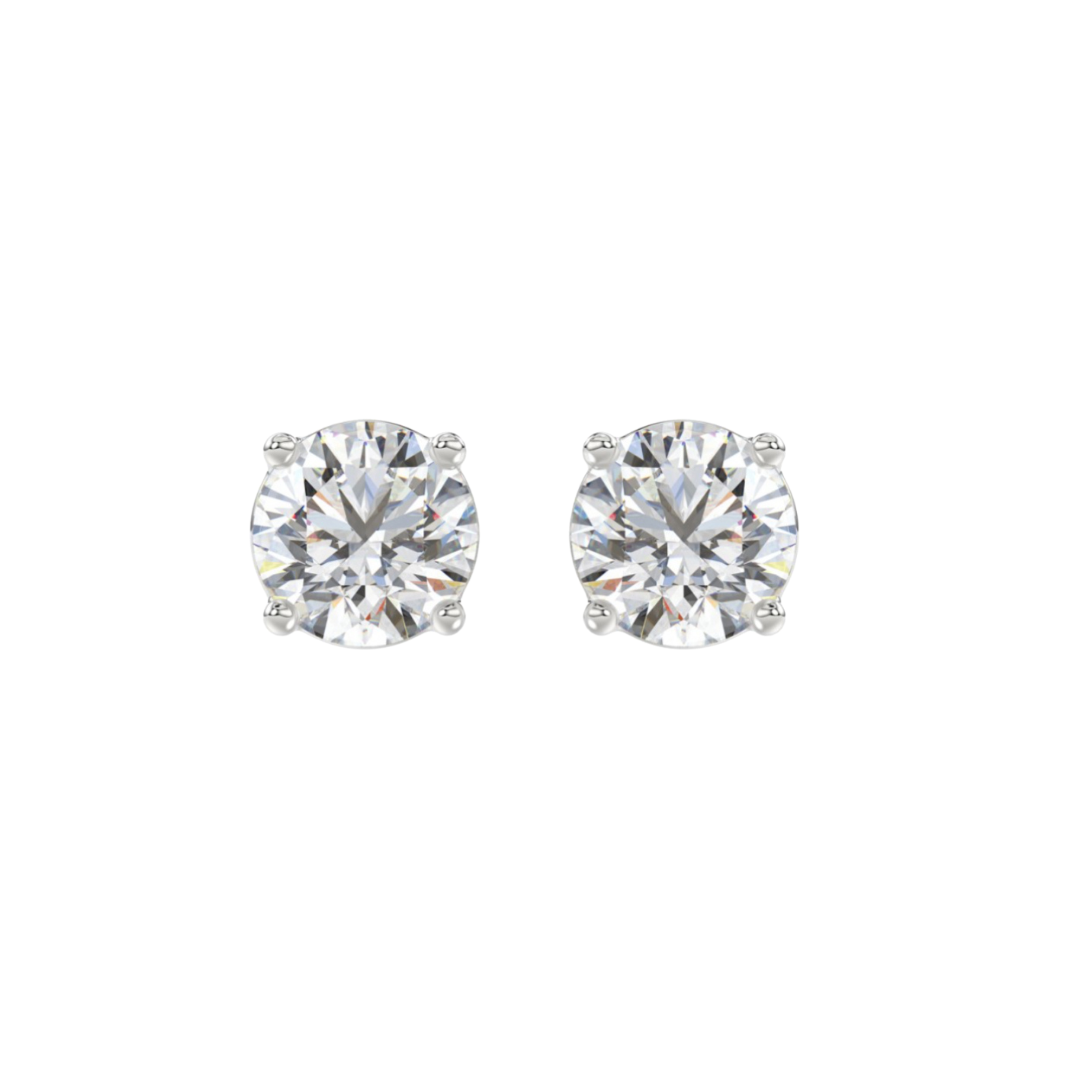 2 ct Lab Round Studs