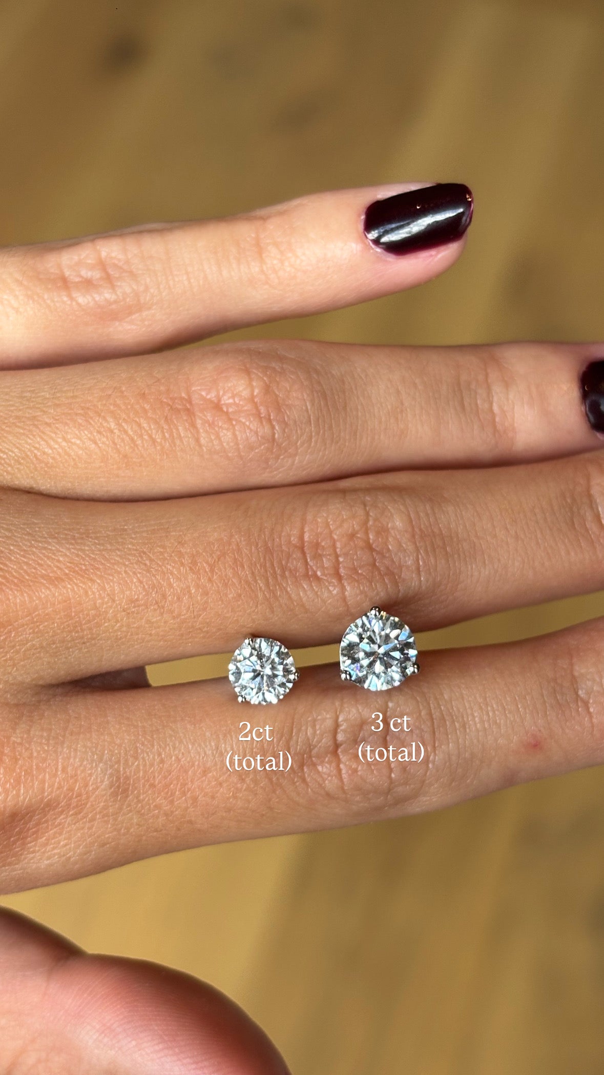 2 ct Lab Round Studs