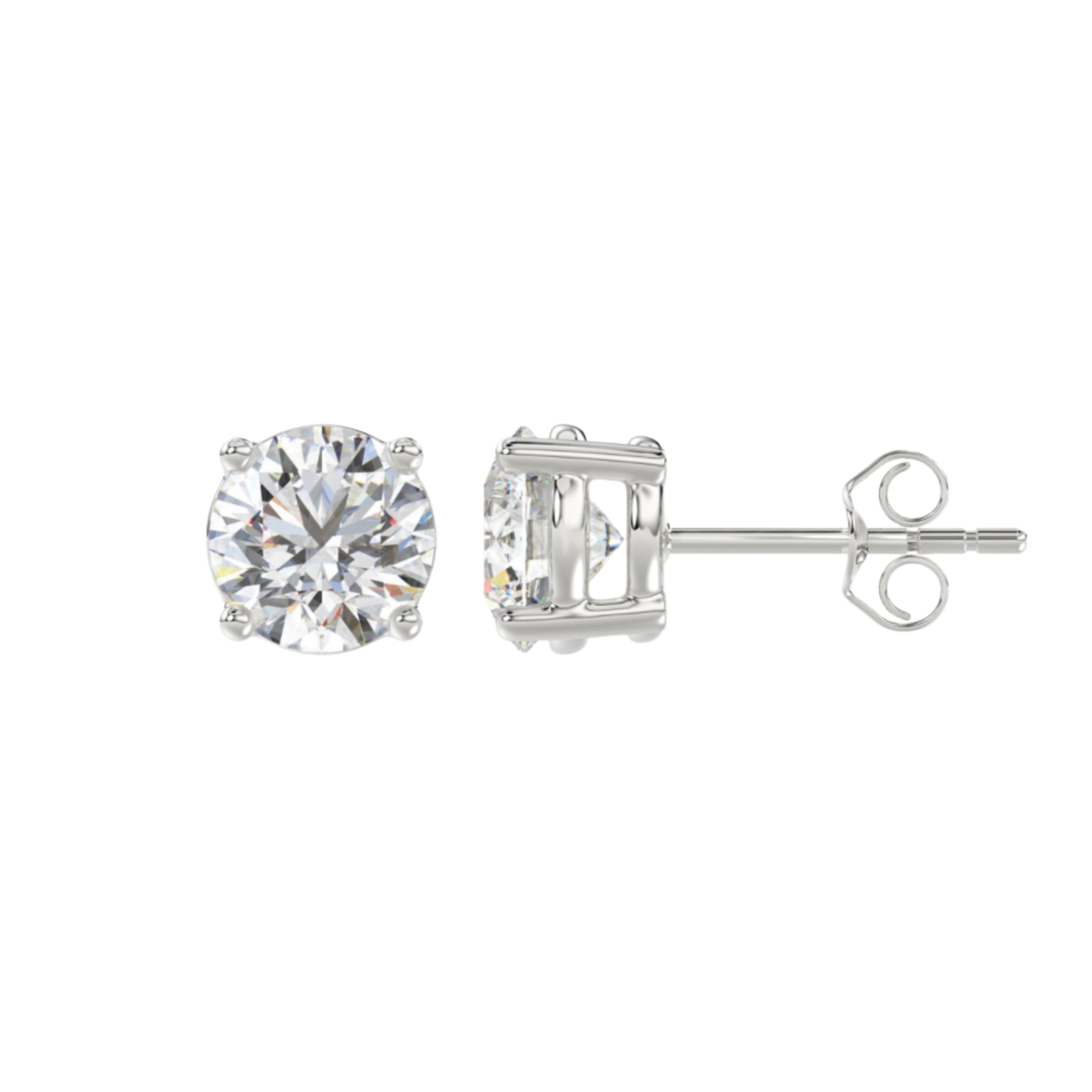 2 ct Lab Round Studs