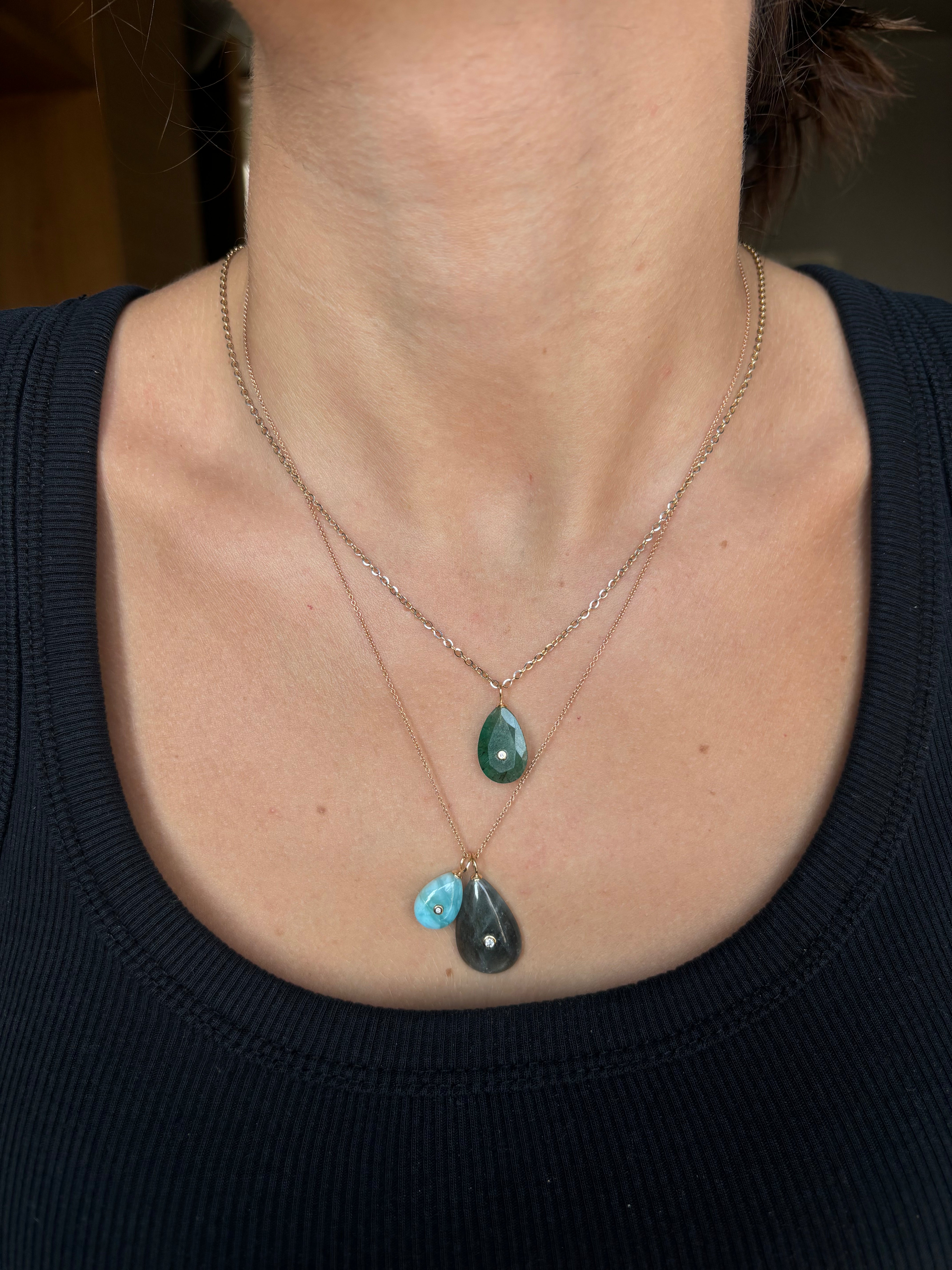 Emerald Pear Charm
