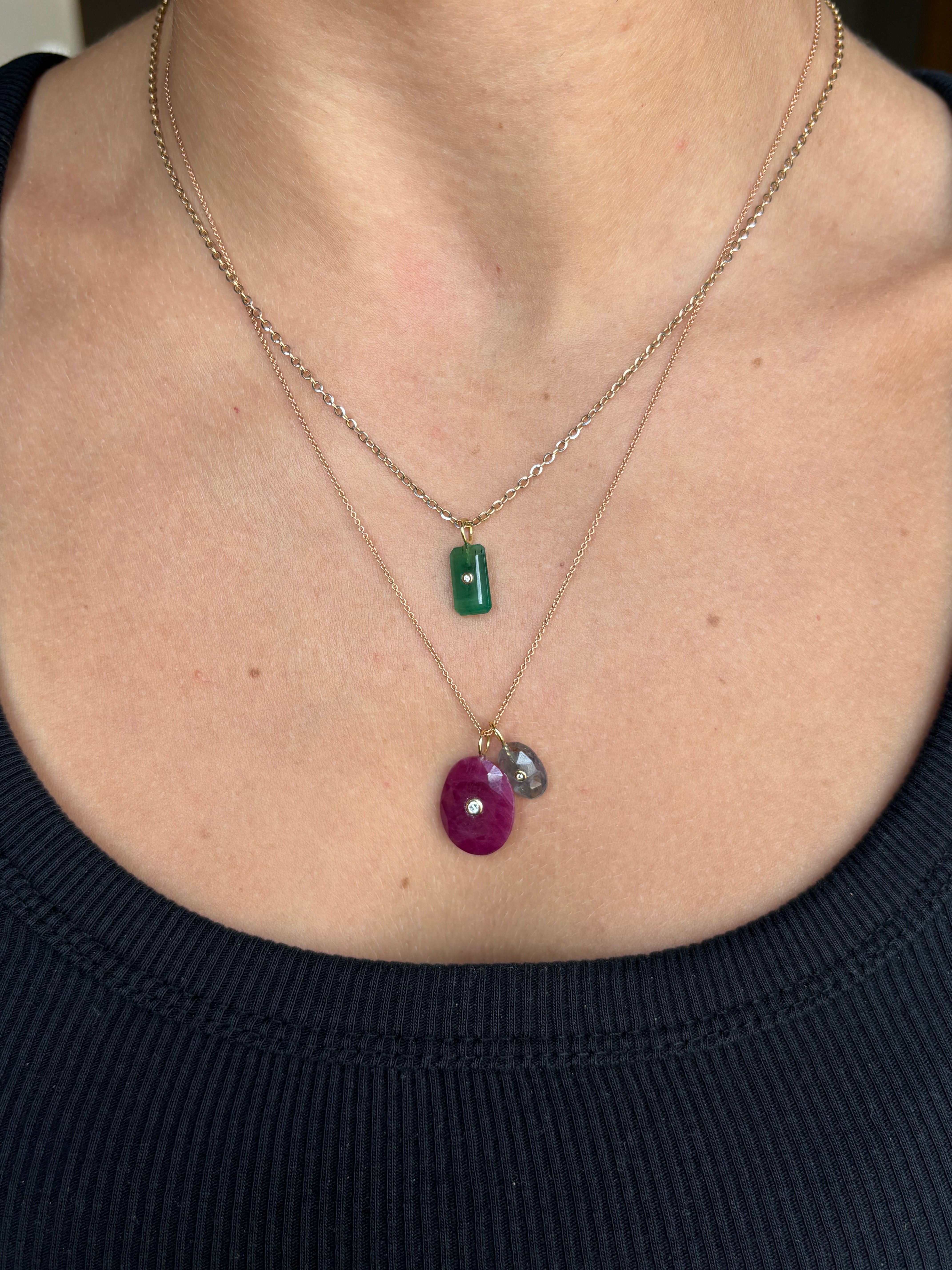 Ruby Round Charm