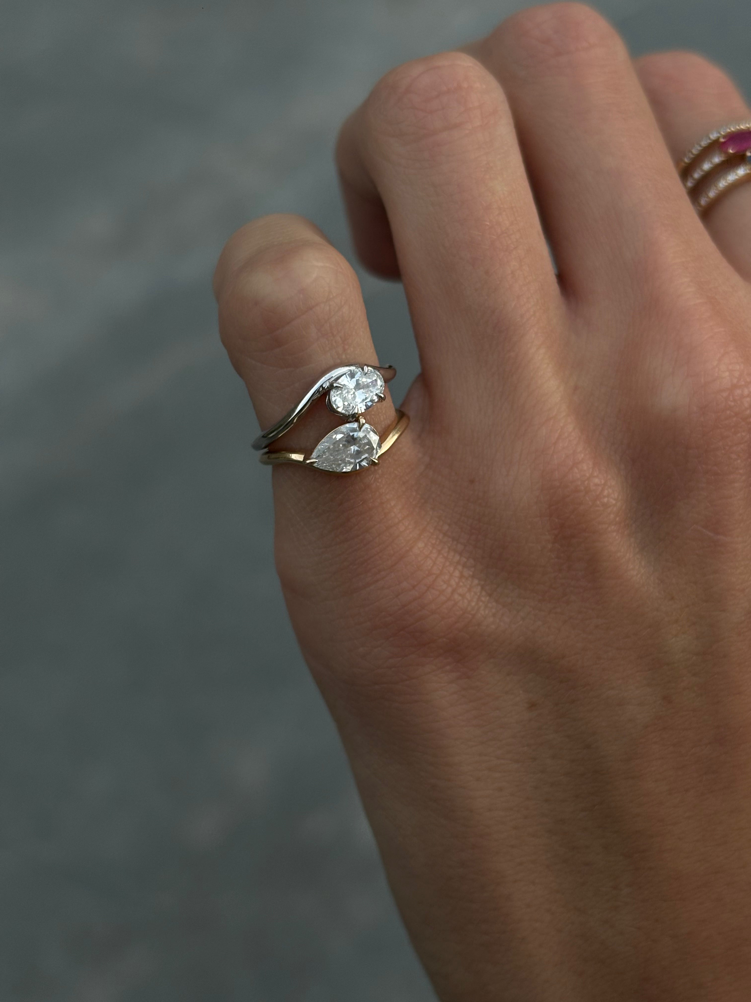 Pinky ring Lab 0.50 ct