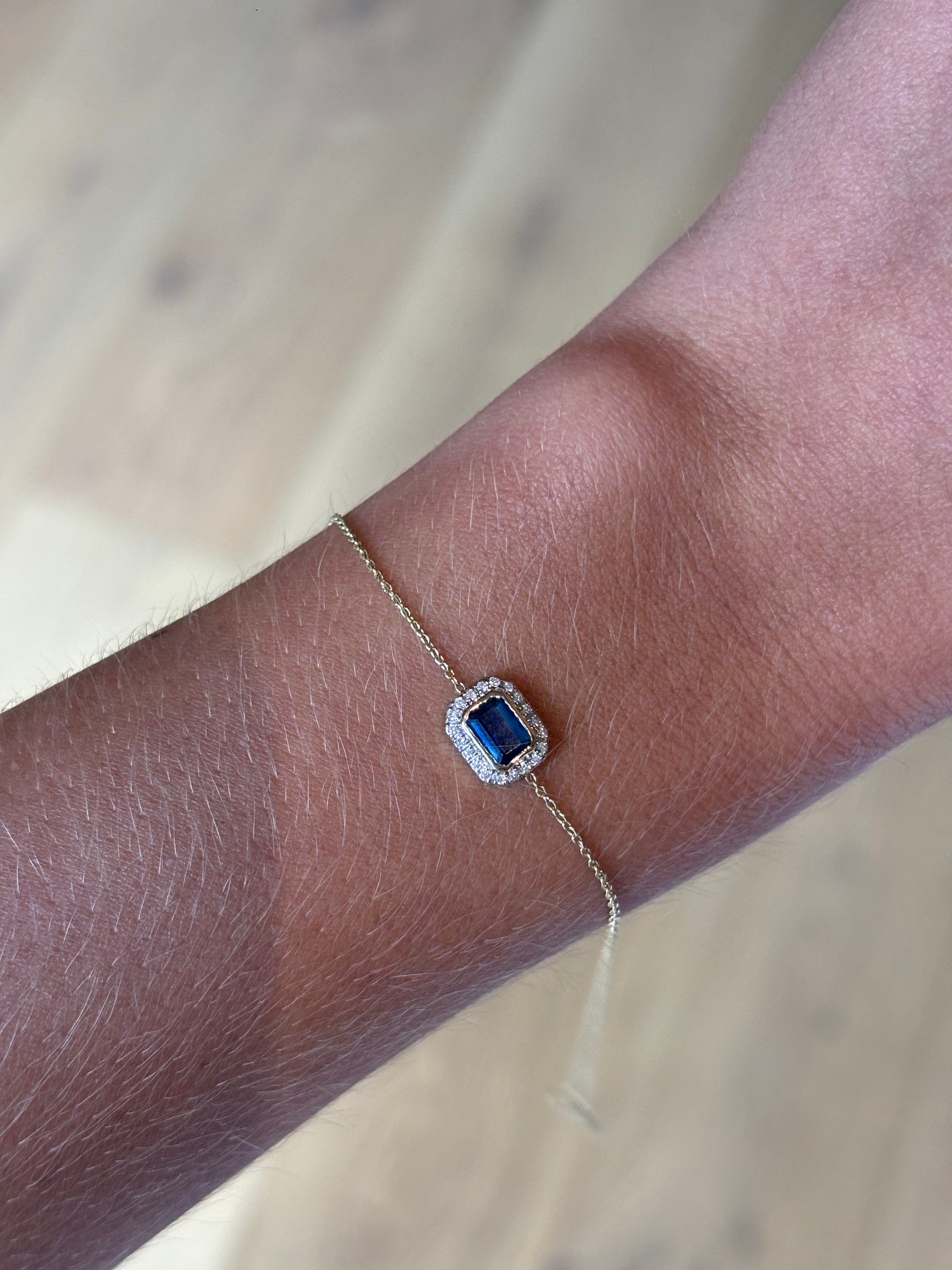 Squared Sapphire Bracelet