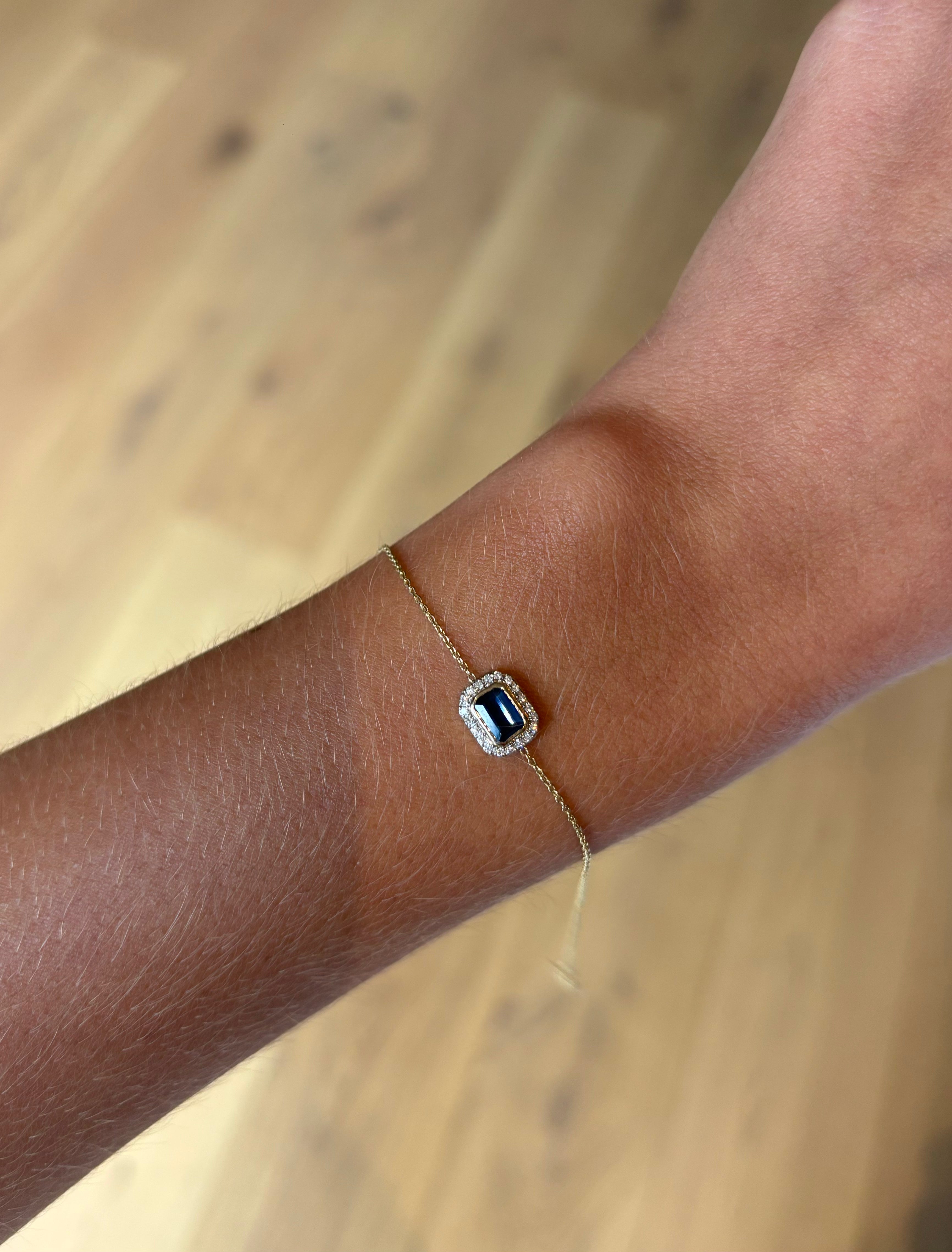 Squared Sapphire Bracelet