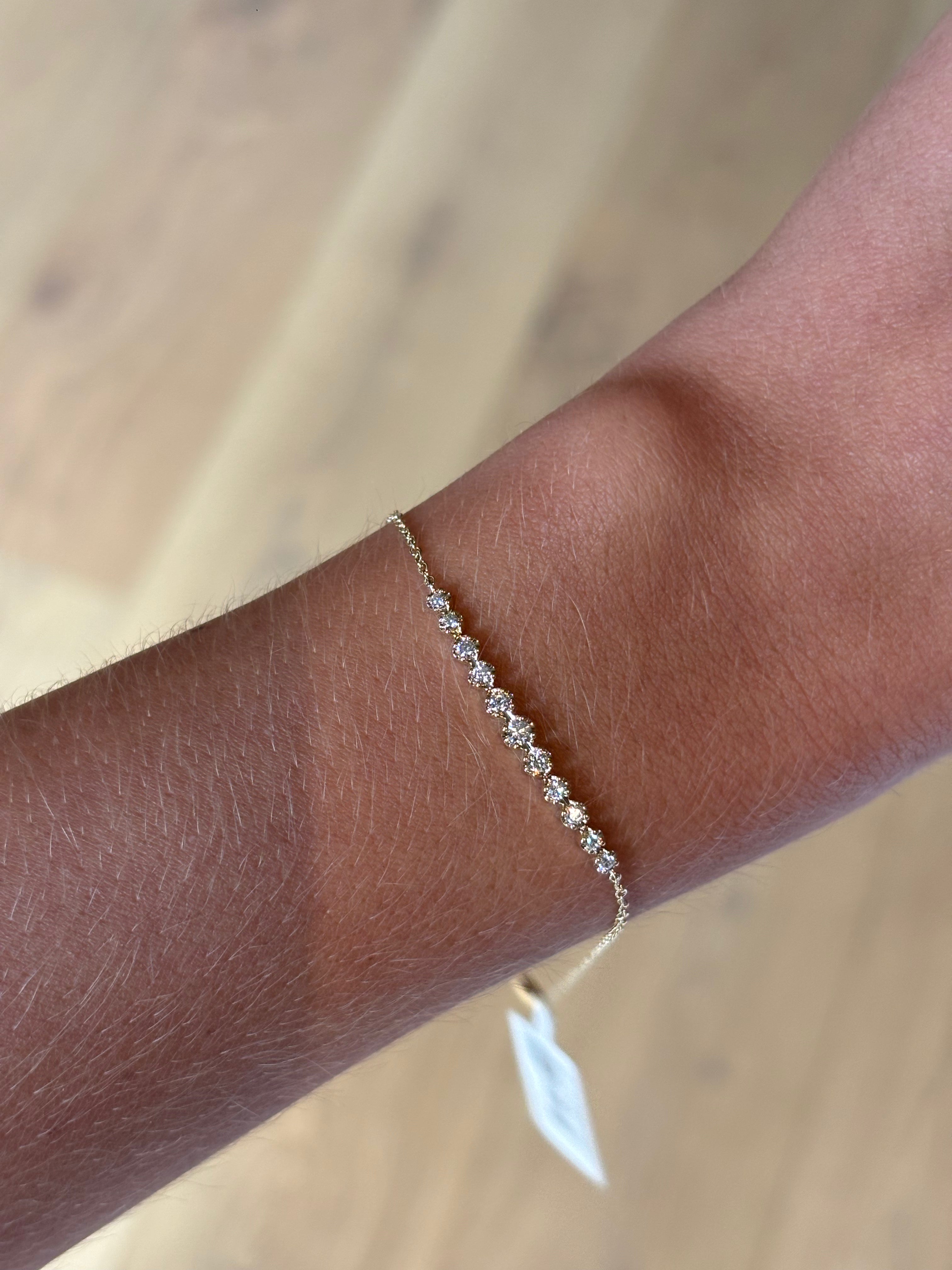 Bezel diamond bracelet