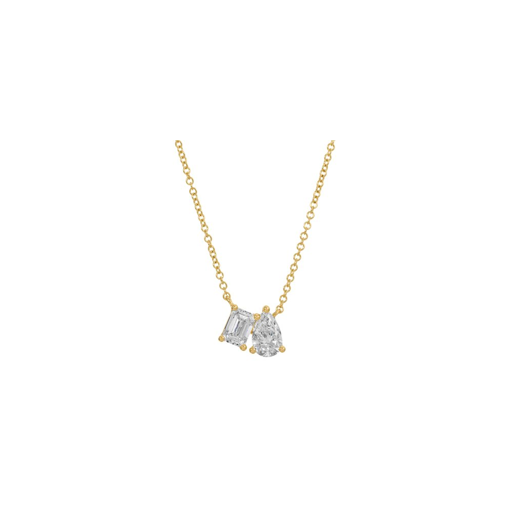 Lab Diamond Toi Et Moi Necklace