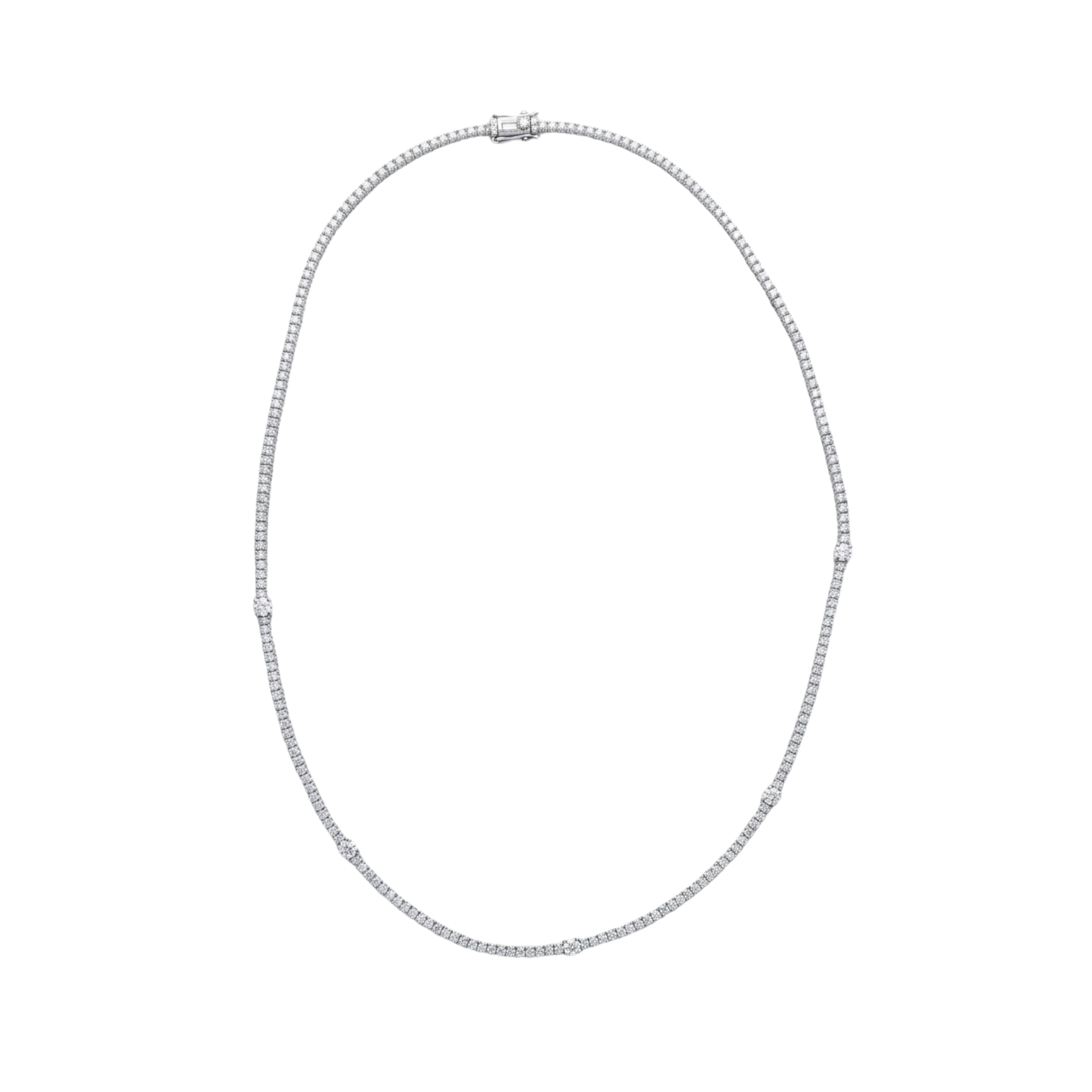 Tennis necklace 4.54 ct