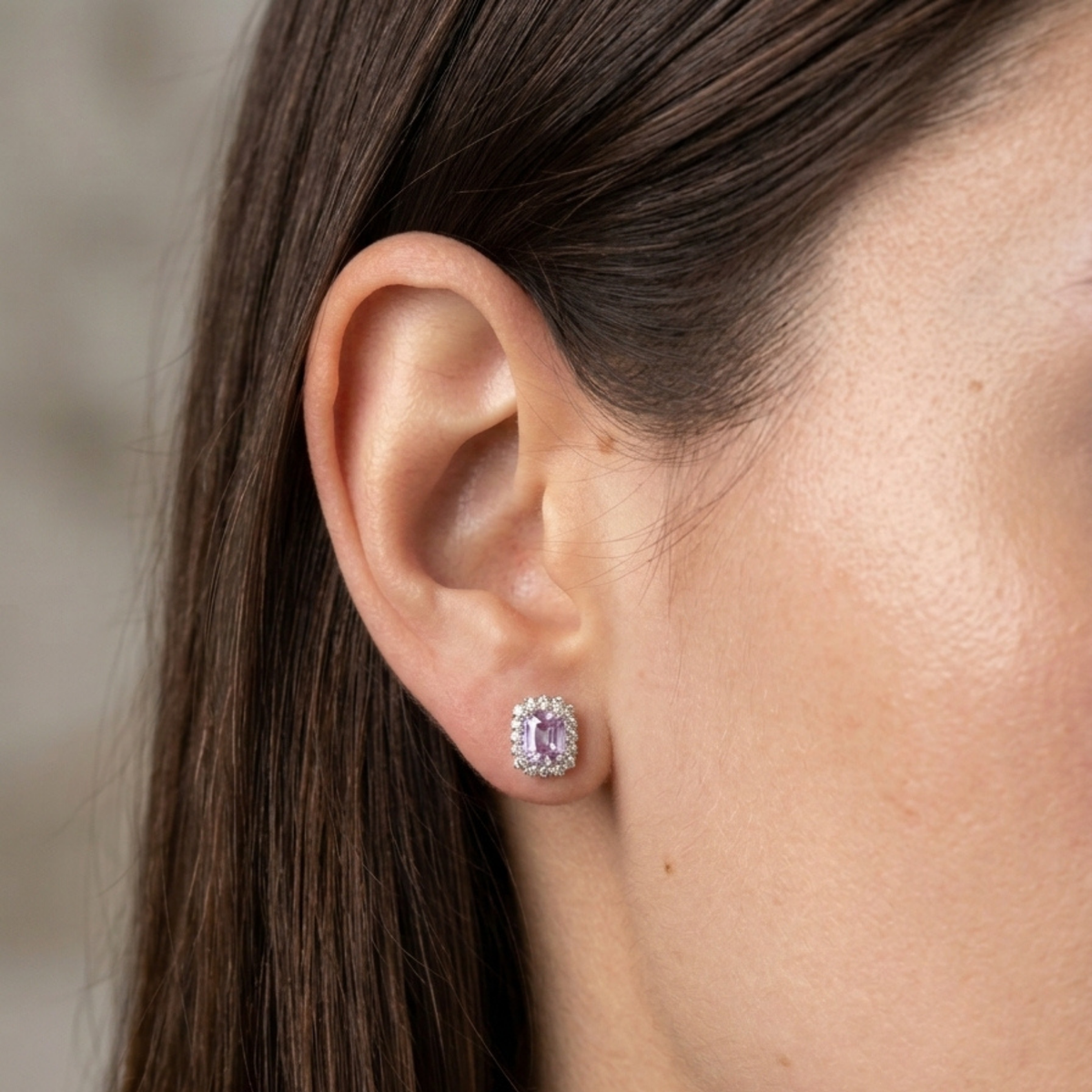 Mini Pink Sapphire Earrings