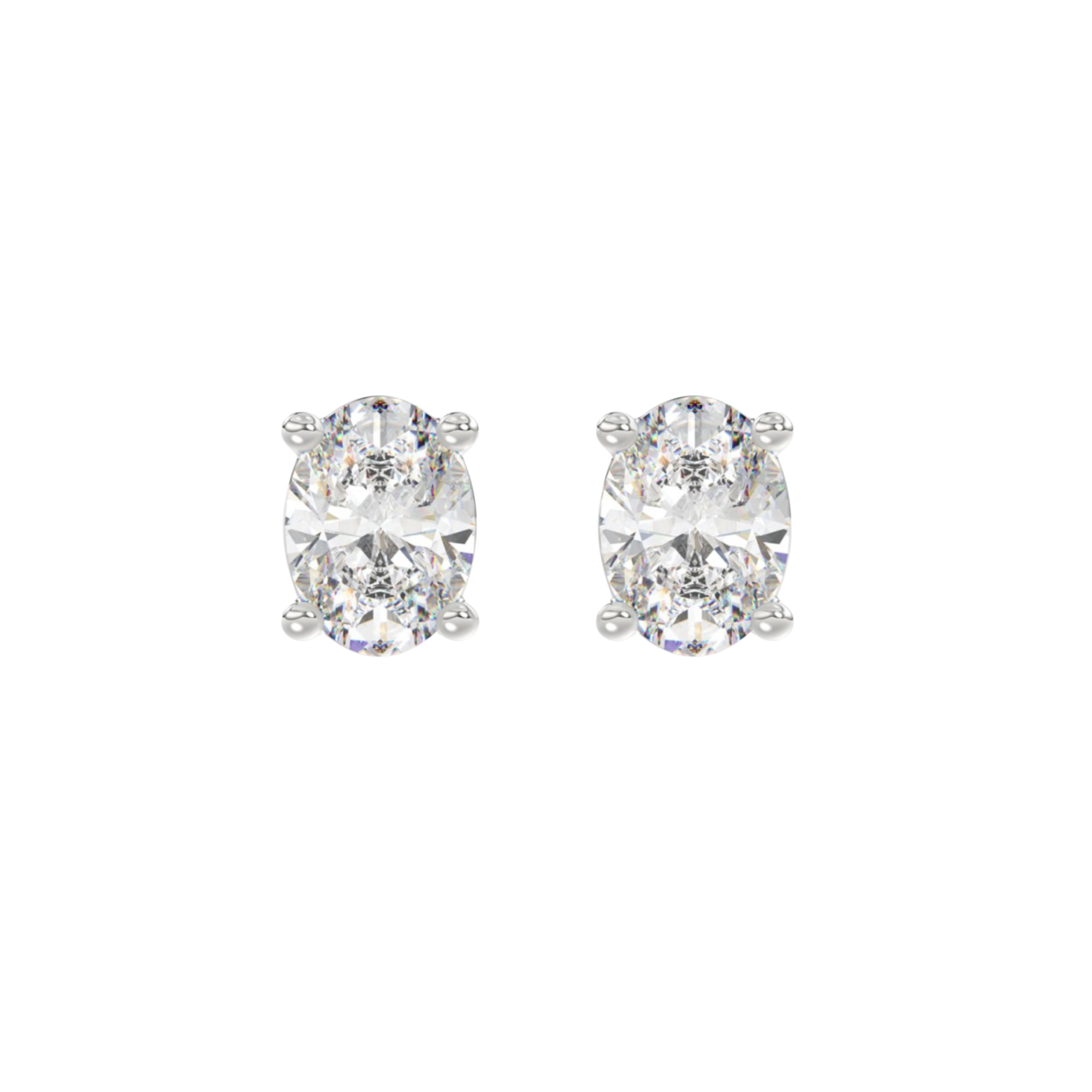 3 ct Lab Oval Studs