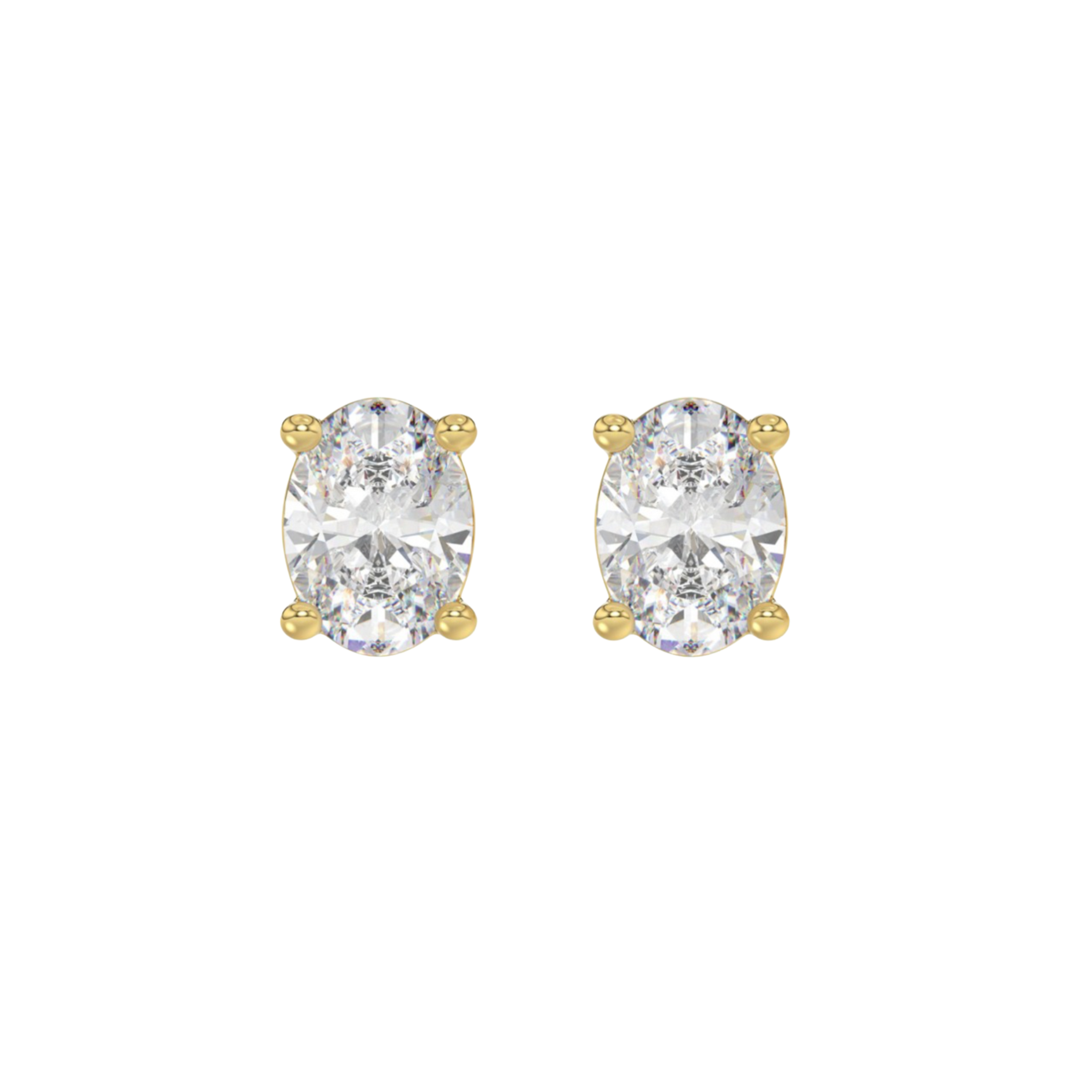 3 ct Lab Oval Studs