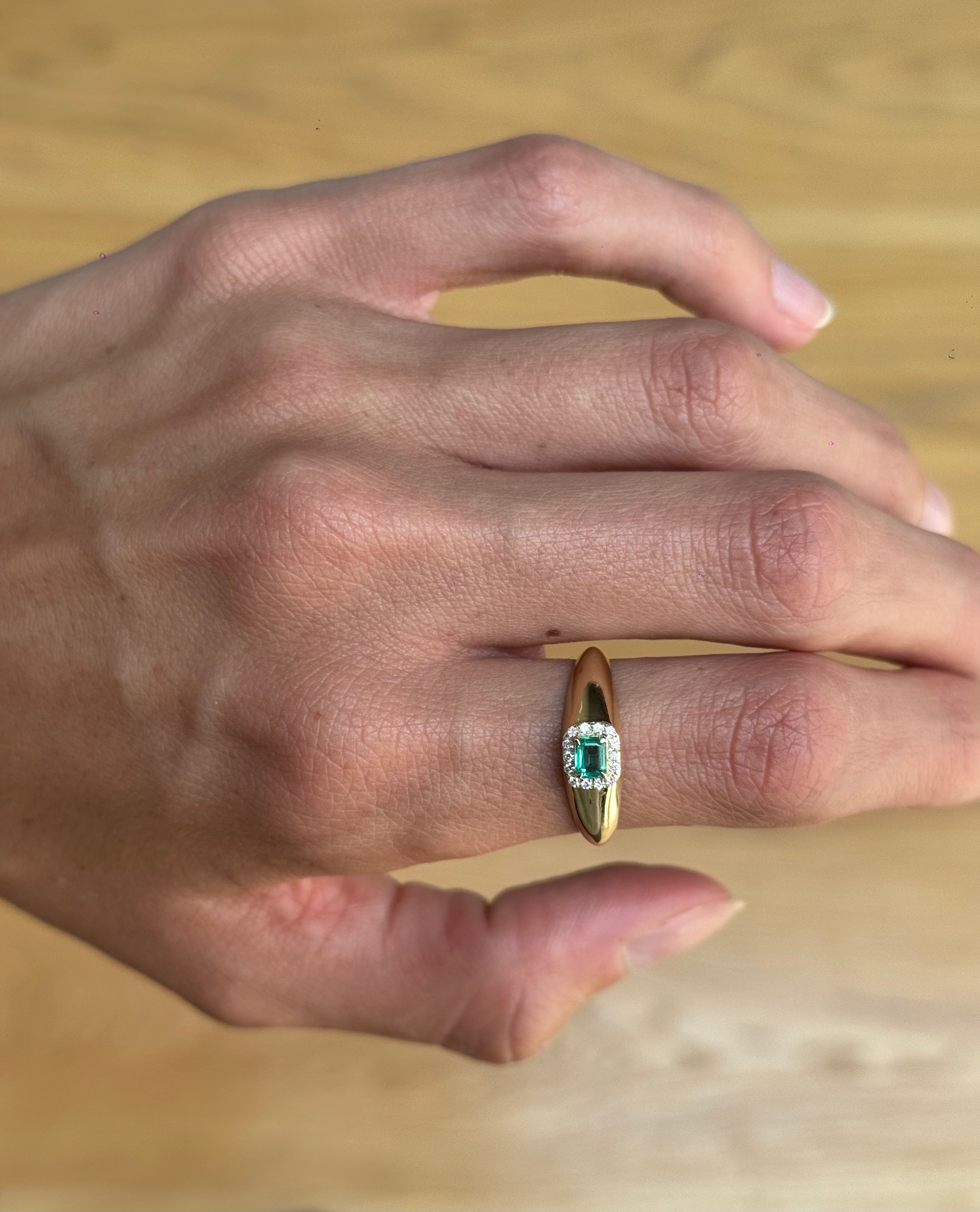 Chunky Emerald Ring
