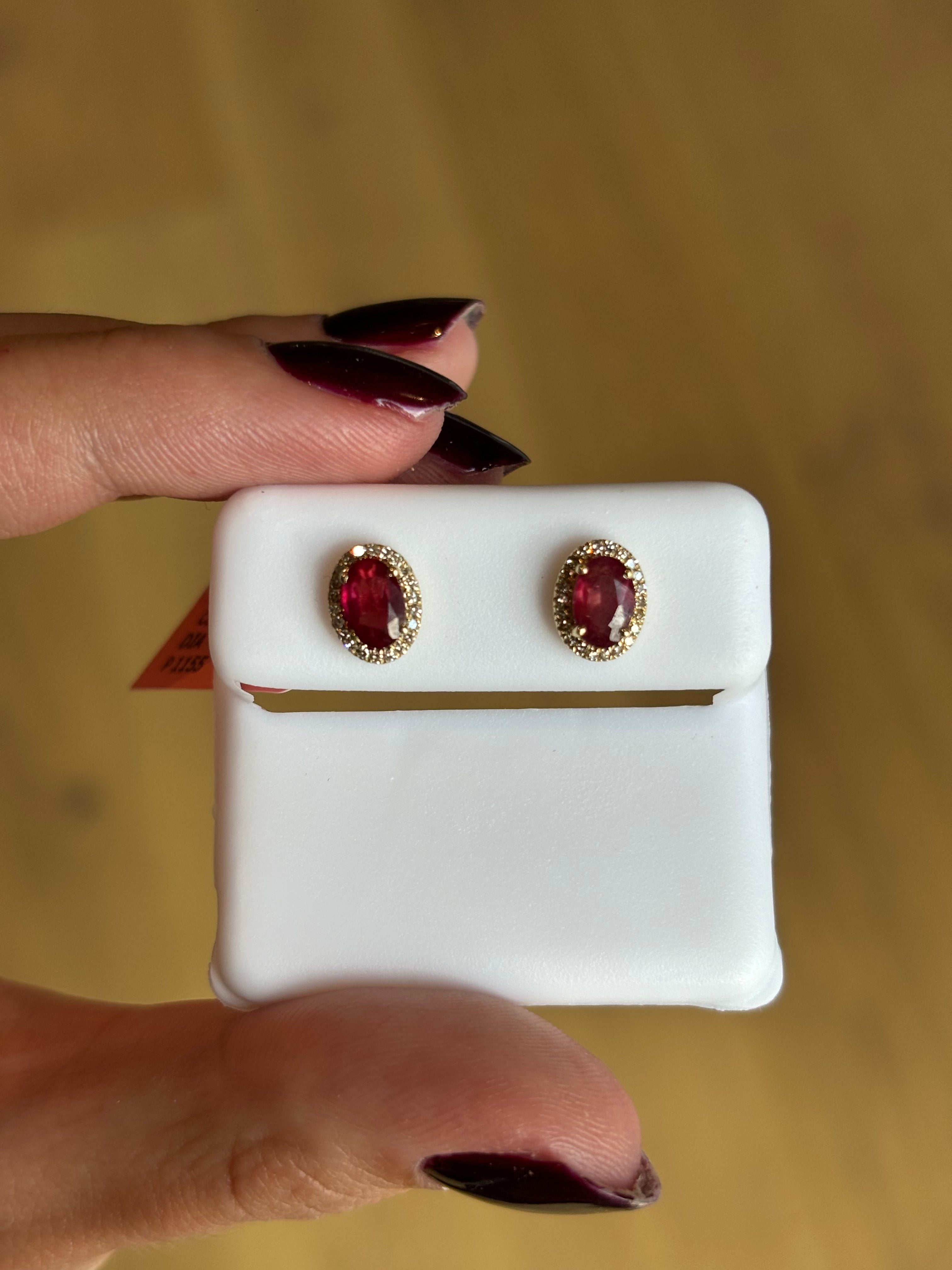 Mini Ruby Earrings