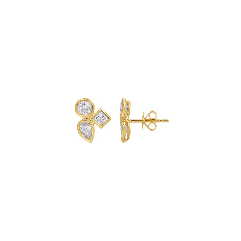 Multi Shape Lab Diamond Stud Earrings