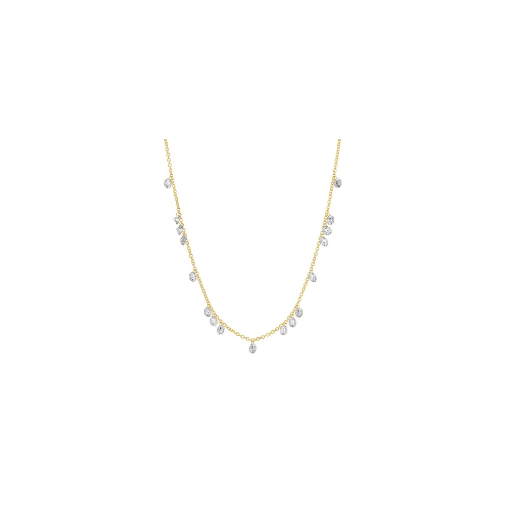 Multiple Floating Lab Diamond Necklace