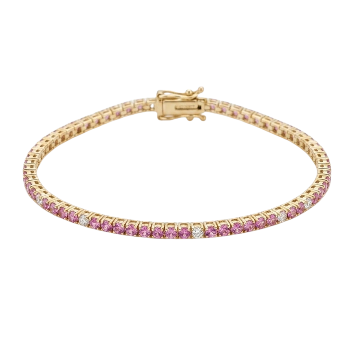 Tennis Zafiro Rosa y Diamantes